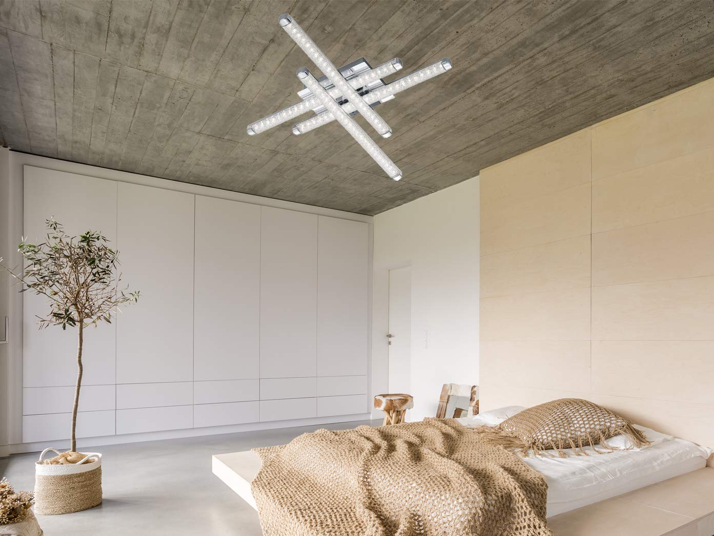 Reality R62814100 Plafonnier Métal 4,5 W Integrated Chrome