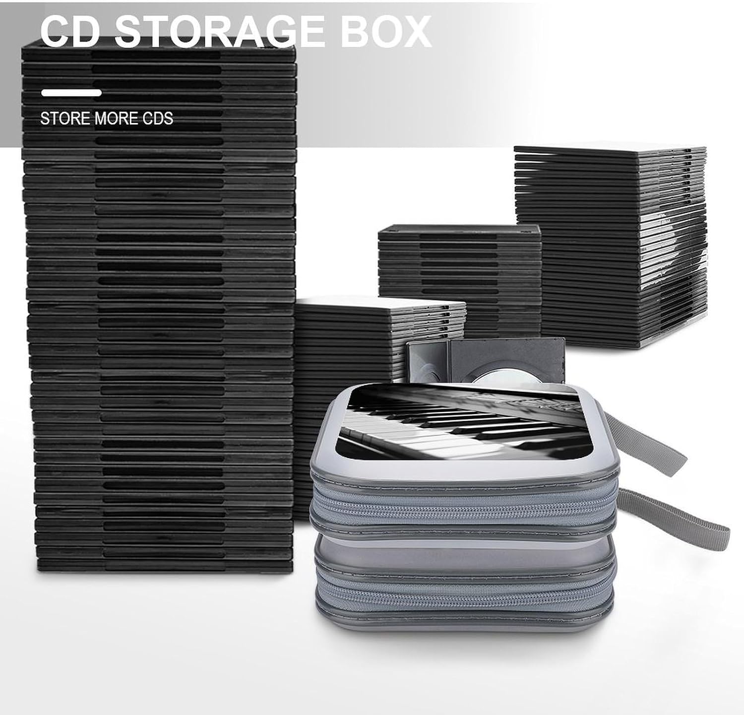 Piano Image CD Case CD Storage Box DVD Sleeves