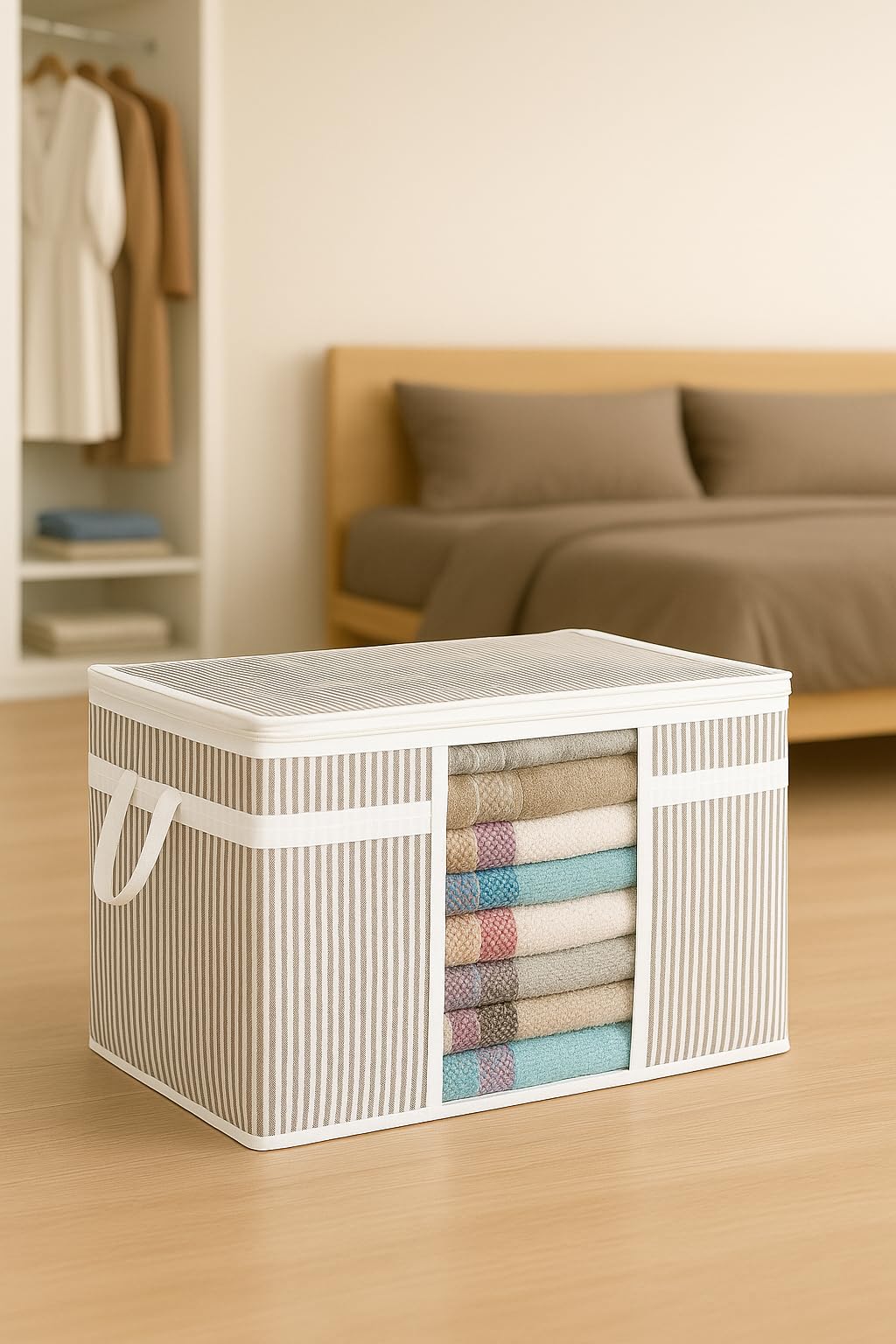 Pazar Kapısı Pencereli Yastık Kazak Hurç Organizer Düzenleyici (45 x 40 x 30)