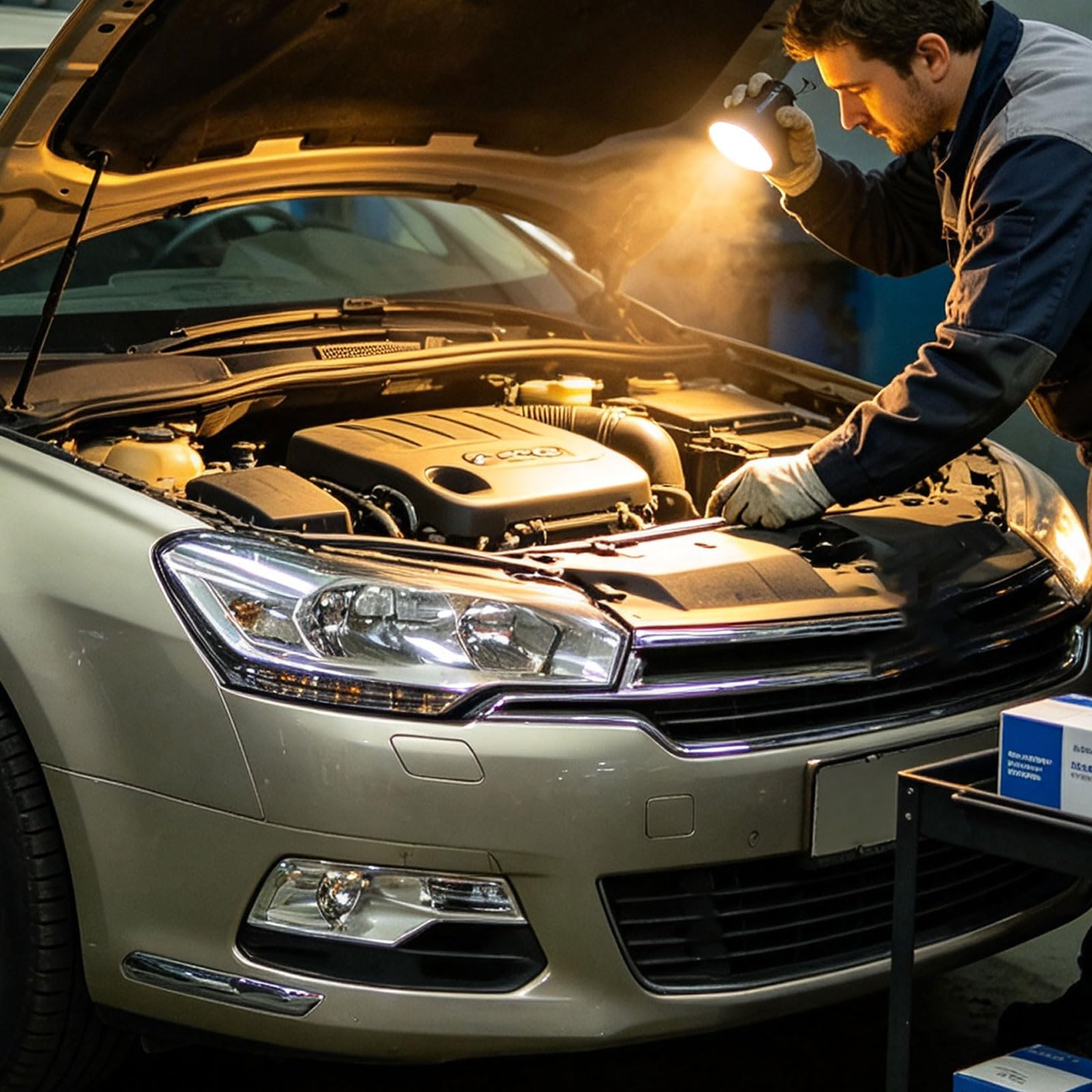 Set di 42 strumenti di regolazione del motore per Citroen | Strumento per cinghia dentata, compatibile con modelli Peugeot, Citroen e PSA, con motori TDI e HDI (diesel e benzina)