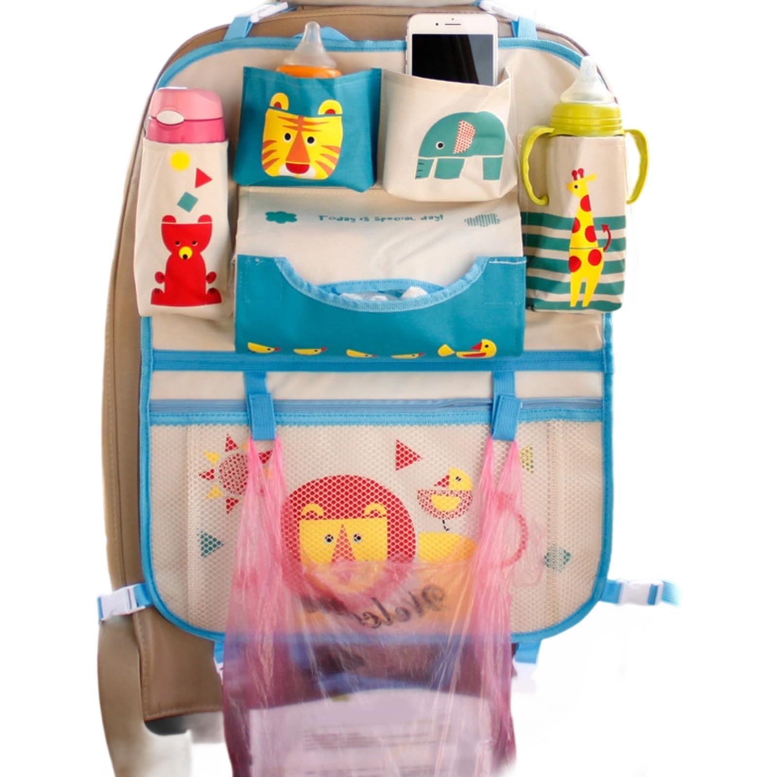 Sac de rangement pour siège auto universel avec sangle réglable