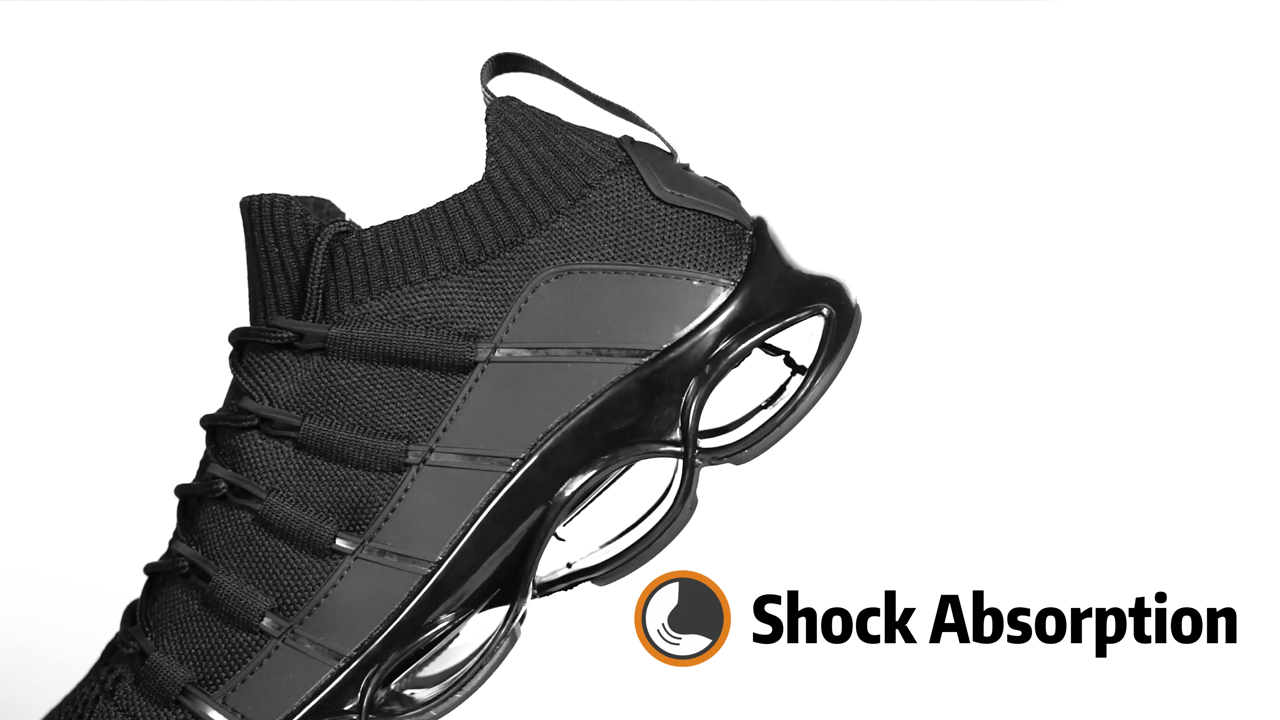 DYKHMATE Mens Steel Toe Shoes Lightweight Safety Toe Sneakers Fashion Comfortable Breathable Work Shoes Slip on Tennis… - Image 8