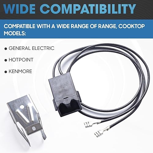 Miniatura 3 de WB2X8228 Element Receptáculo y kit de alambre por Seentech Pieza de repuesto para estufas y cocinas GE, Hot-Point y Ken-More. Sustituye a AP2013499