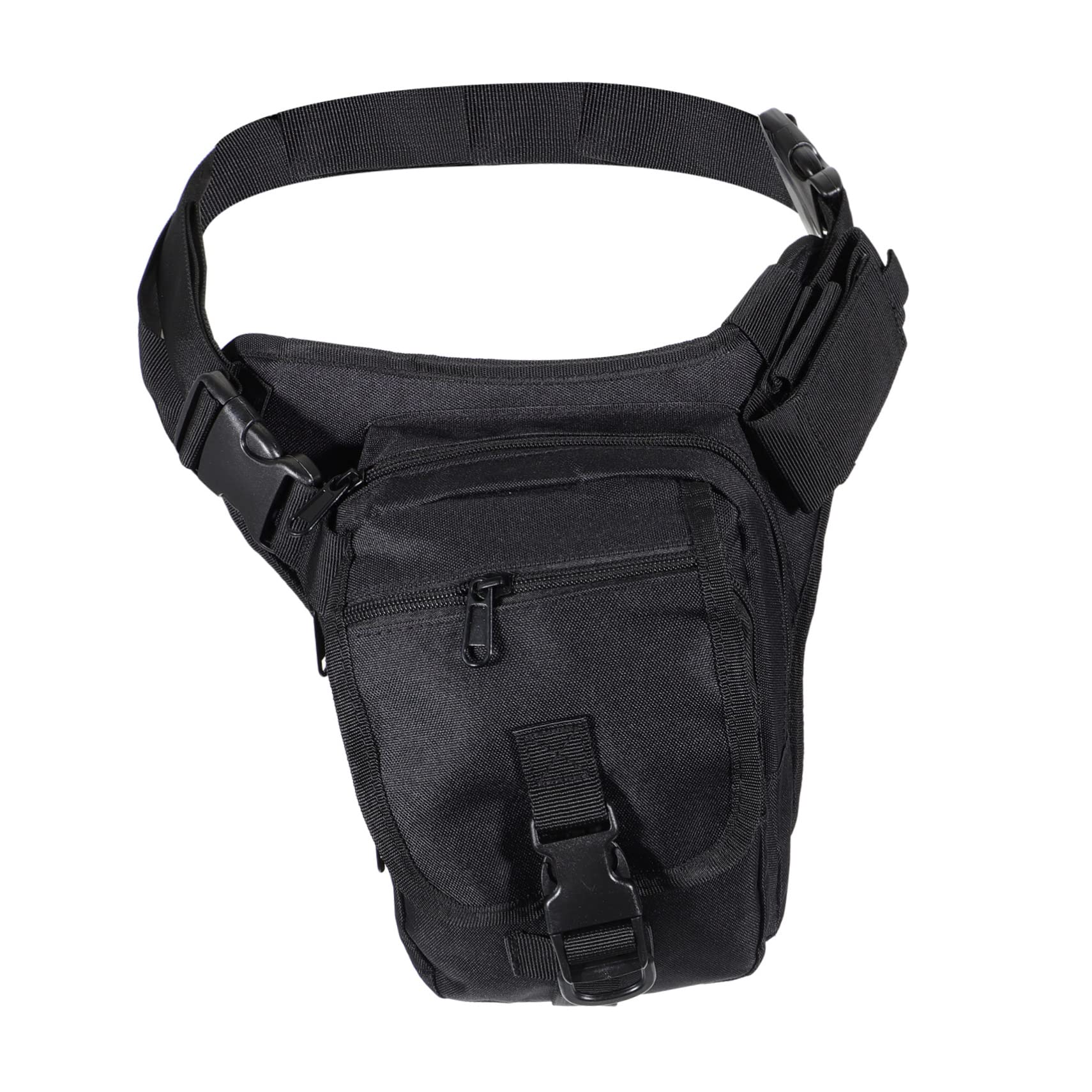 Didiseaon Bolsa Pierna Riñonera para Exteriores Portátil Cangurera Multifuncional Cangurera Resistente para Mujer y Hombre Negra para Camping y Excursiones