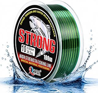 Strong Nylon Fishing Line 100M, High Strength Monofilament Line, Purple Clear Fishing Wire for Freshwater and Saltwater