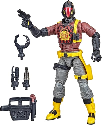 Hasbro G.I. Joe Classified Series Figure, 6" Special B.A.T. Figure with Accessories - F4754, Red, Gray and Black