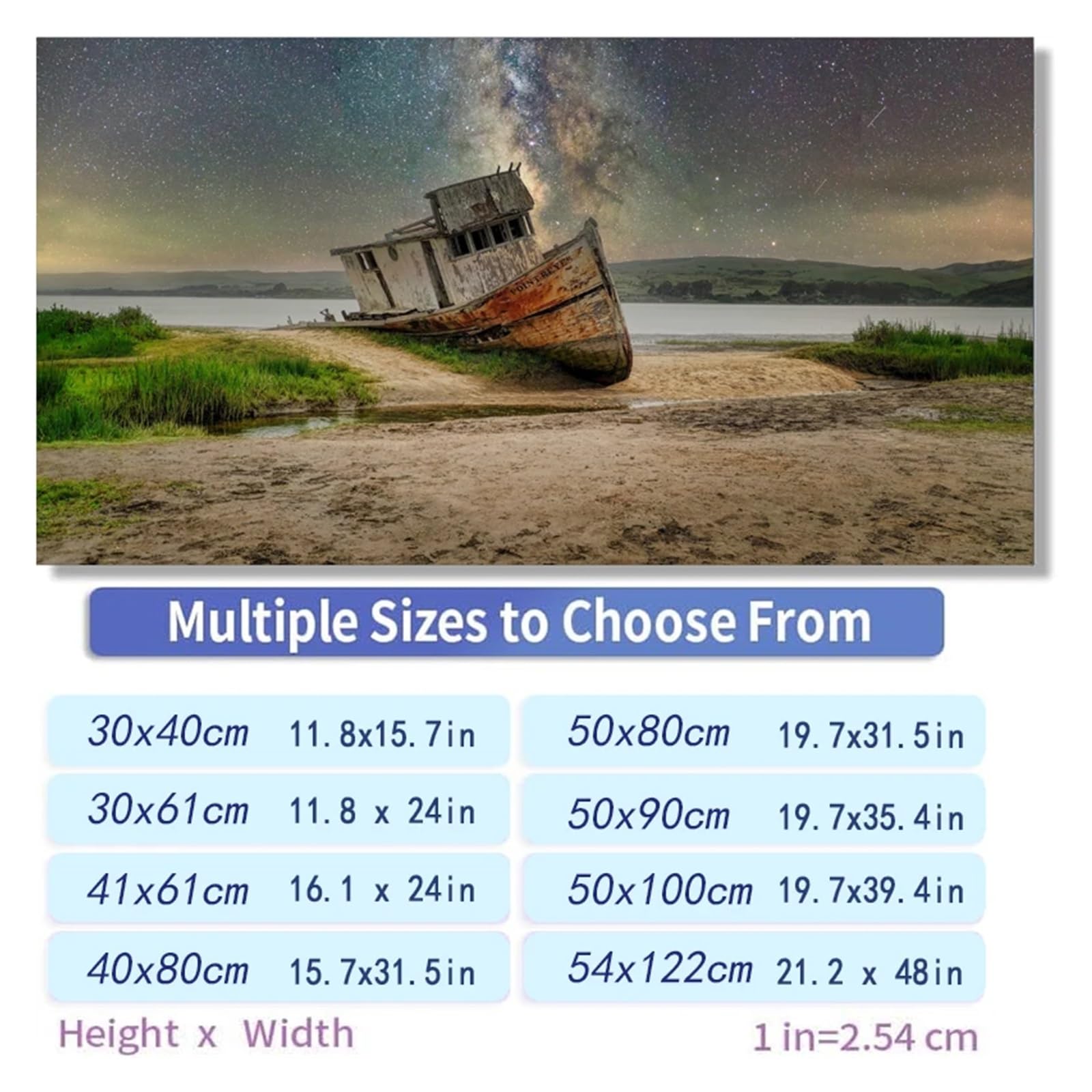 Aquarium Hintergrund Aufkleber Schiff Poster Fisch Tank Dekoration Selbst Klebe Tapete Hintergrund(50x100cm)