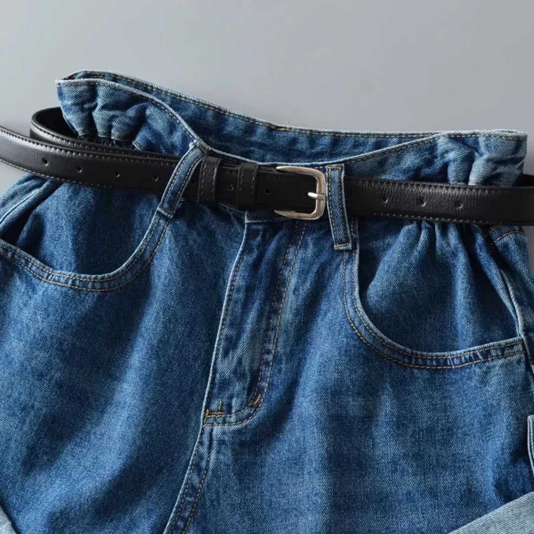 Short Jogging Femme Short en Denim À Taille Froncée pour Femme