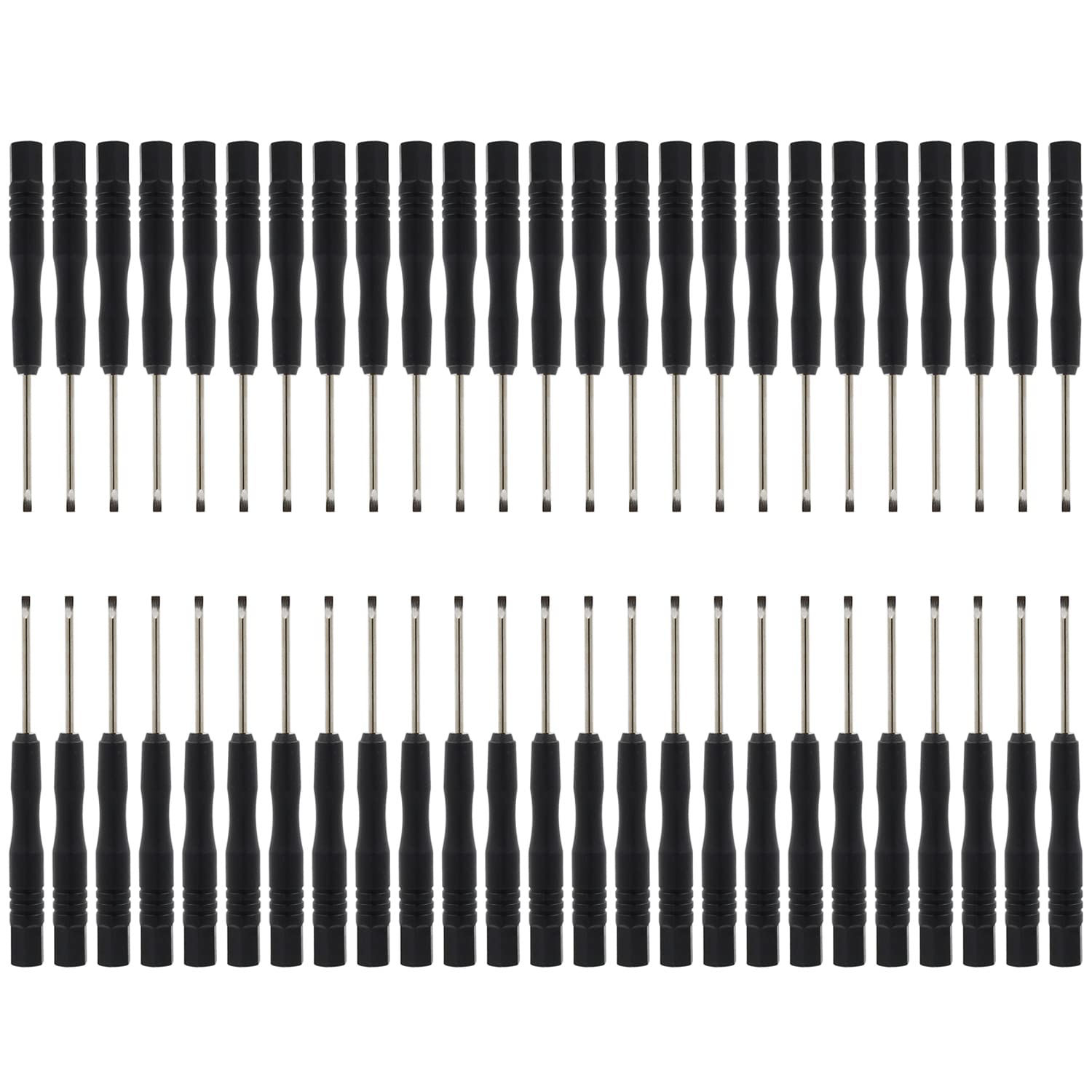 GENNEL 50pcs 85mm x 2.0mm 2mm Mini Size Flat Slotted Word Screwdriver Cellphone HDD TV Laptop Printer Repair Tool