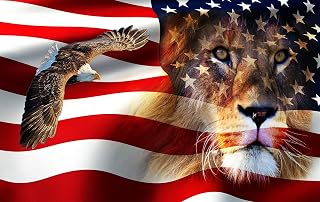 ARISE AMERICA Prophets and Kings - II Silk Printed Worship Flags XL-SIZE (64"x40") - Telescopic Pole - (Single - 1 flag)