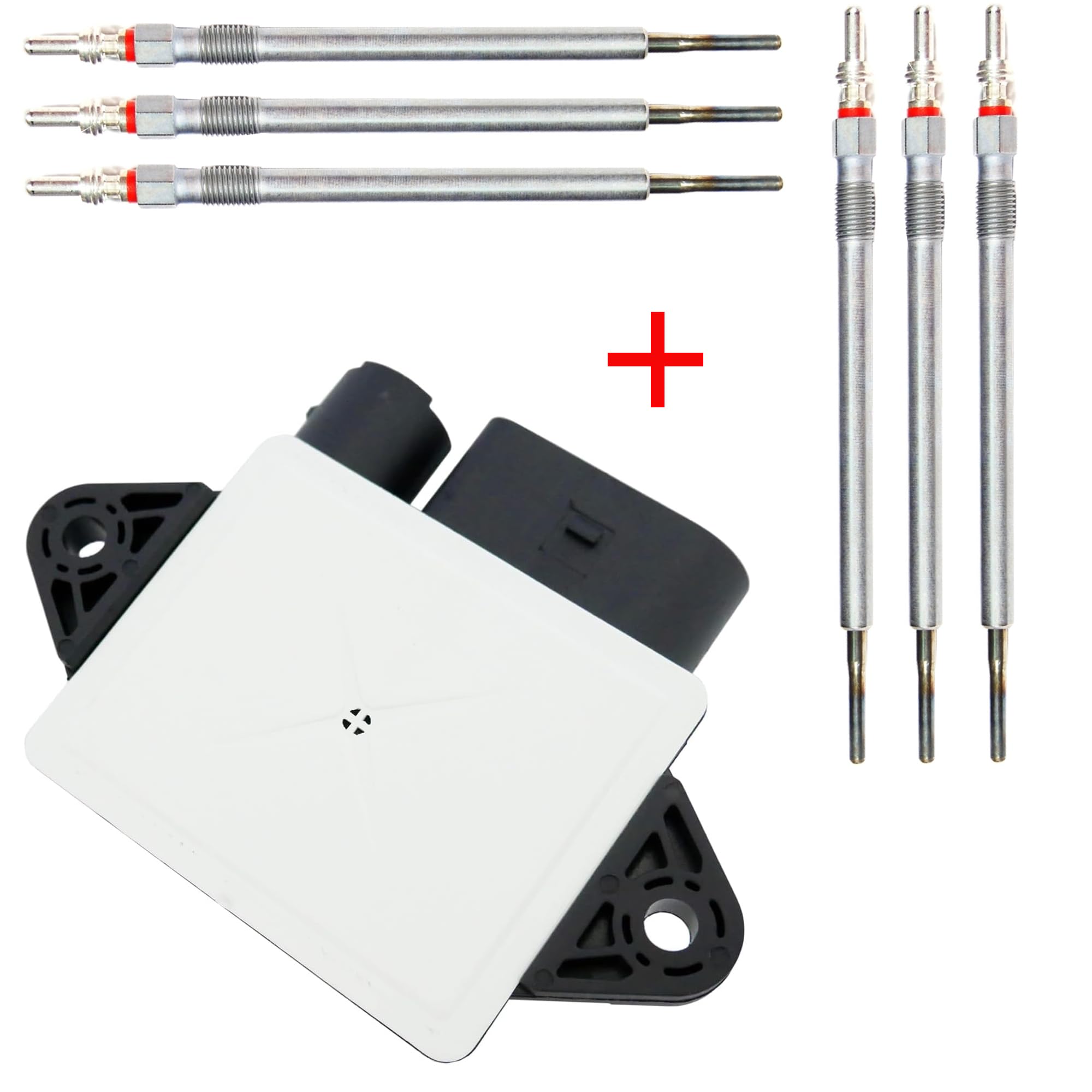 Partsline Boîtier + 6 Bougies de Préchauffage compatible avec Classe C, Classe E, Classe G, Classe GL, Classe M, Classe R, Classe S, CLK, CLS, Sprinter - Réf A6421530379 A6421532079