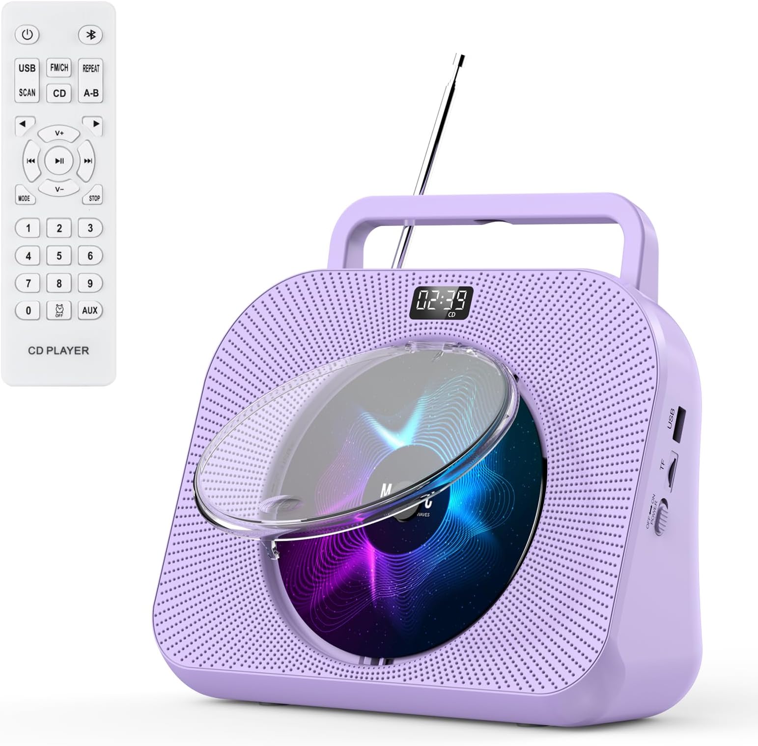 Gueray CD Player Bluetooth CD Player for Home with Speakers