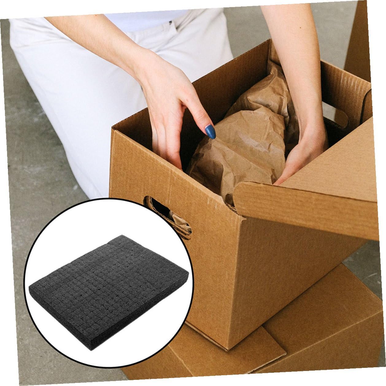 High-density Black Multi-use Foam Insert Padding 500x300x30mm Cube Foam for Transportation Packaging, Tool Box, and Protective Case Liner