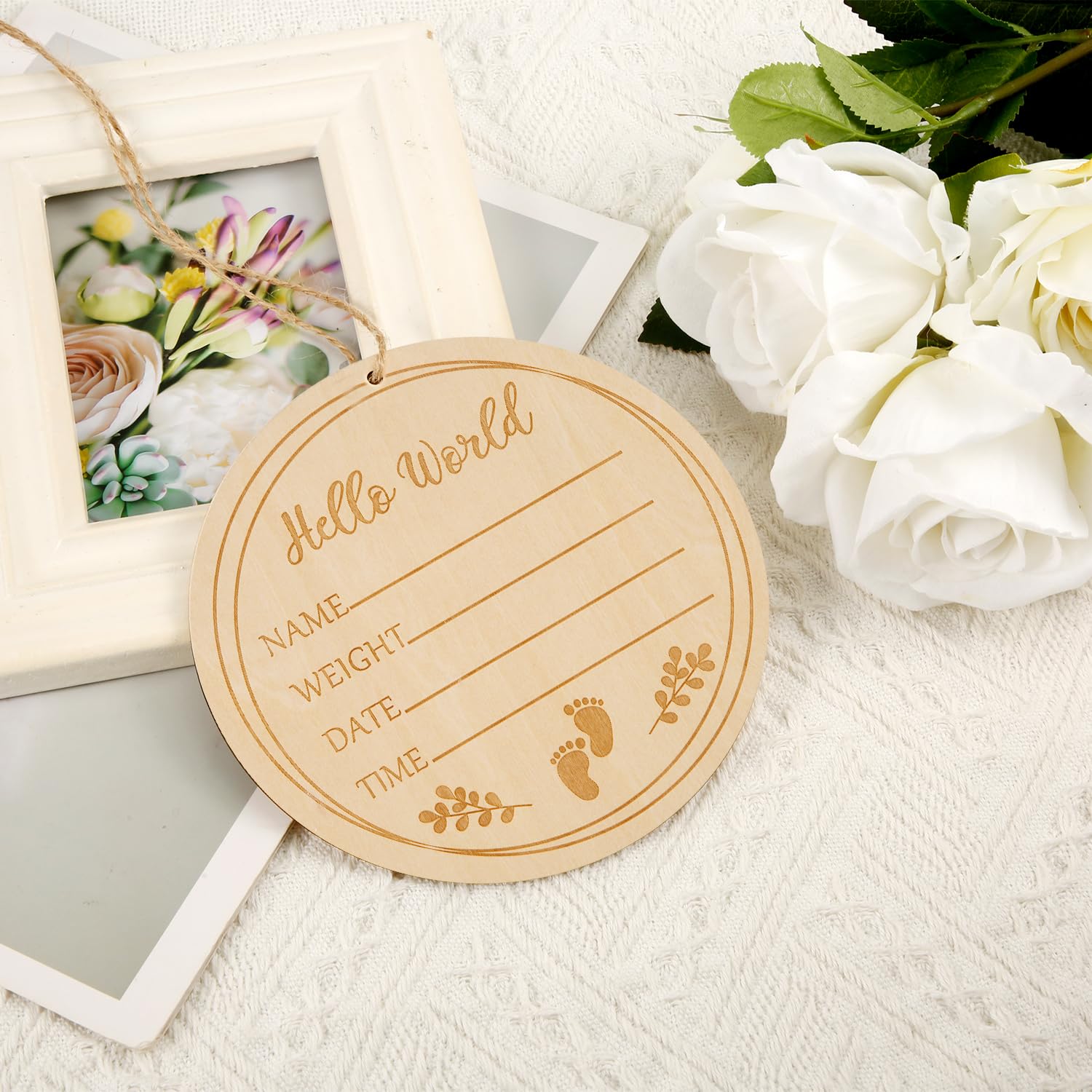 Baby Announcement Sign Namalu Hello World Birth Announcement Sign For ...