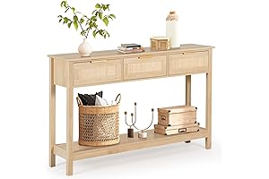 LAZZO Rattan Console Table: Entryway Furniture Perfected