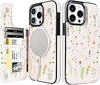 Vista 57 de uCOLOR Funda compatible con iPhone 15 de 6.1 pulgadas con ranura para tarjetero, función atril, doble cierre magnético y bloqueo RFID, funda de 6.1