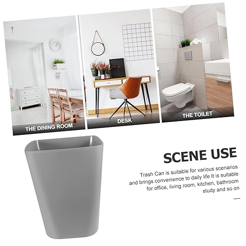 Miniatura 9 de Tofficu Bote de basura de plástico para baño, dormitorio, cocina, apertura de papelera, fácil de limpiar, versátil para uso doméstico