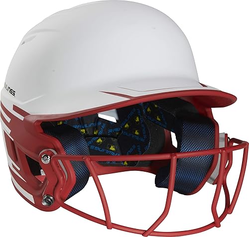 Miniatura 2 de Rawlings MACH ICE - Casco de bateo de sóftbol de lanzamiento rápido con máscara facial, tamaños junior y senior  Múltiples estilos