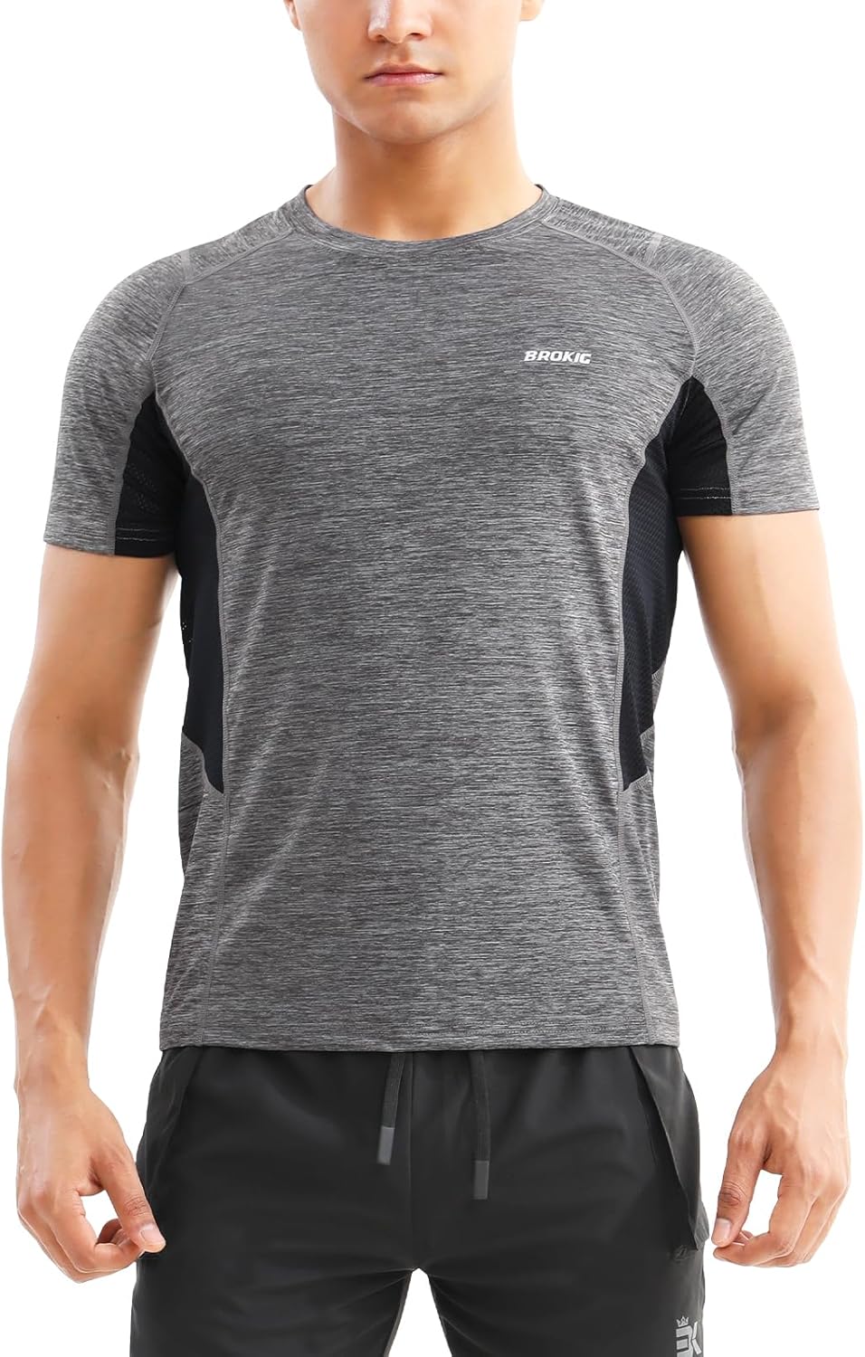 BROKIG Mens Lightweight Gym Workout Crew T-Shirt 2 Pack Athletic-Fit Comfortable Short Sleeve Shirts - Image 2