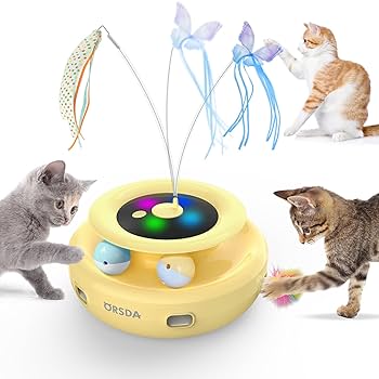 Amazon | 猫おもちゃ 電動 ORSDA 猫じゃらし 自動 猫ボール 3in1