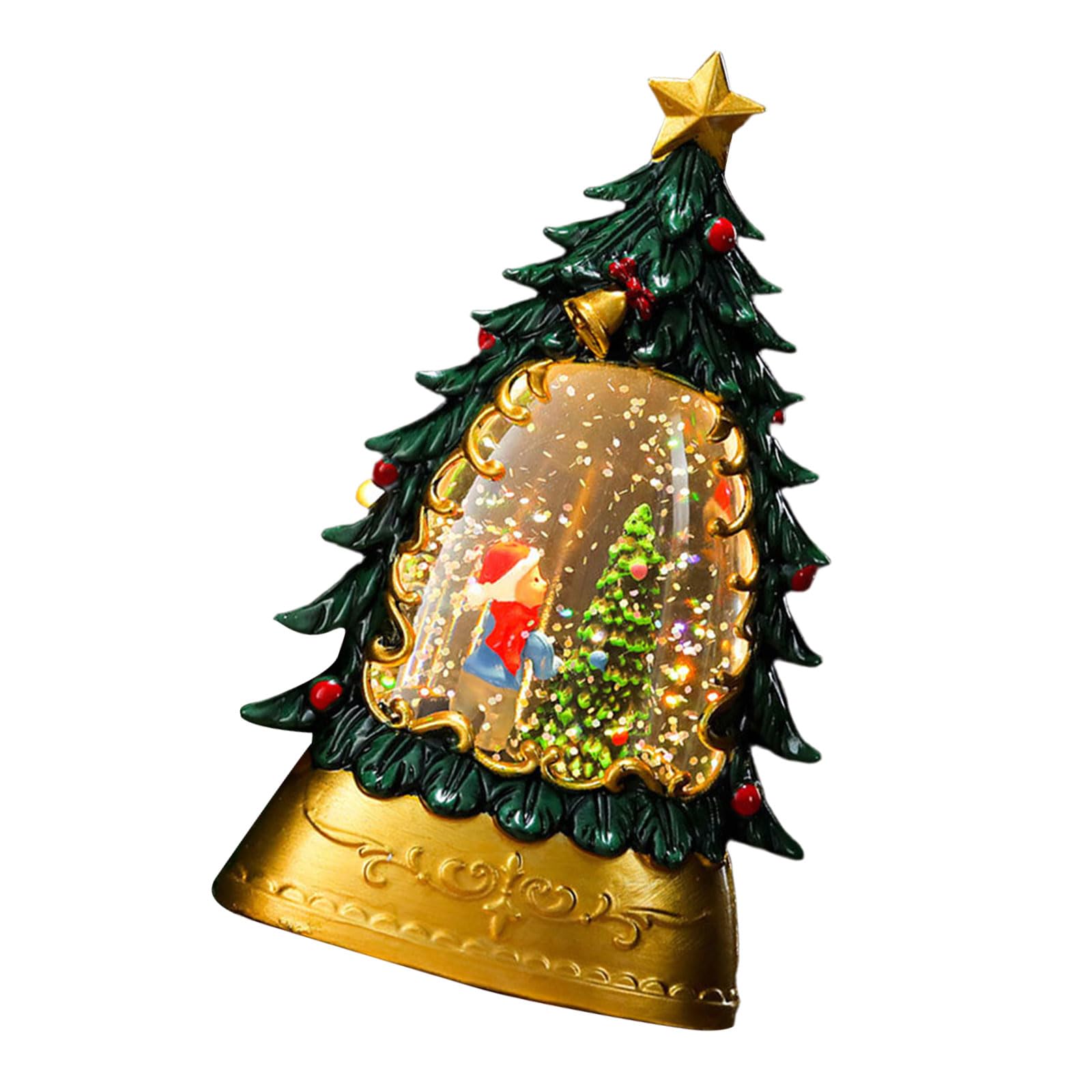 Kalttoy D Christmas Tree Shape Night Lamp For Yuletide Celebration Party Home Ecoration Practical Oil Light With Le Lighting Christmas Tree