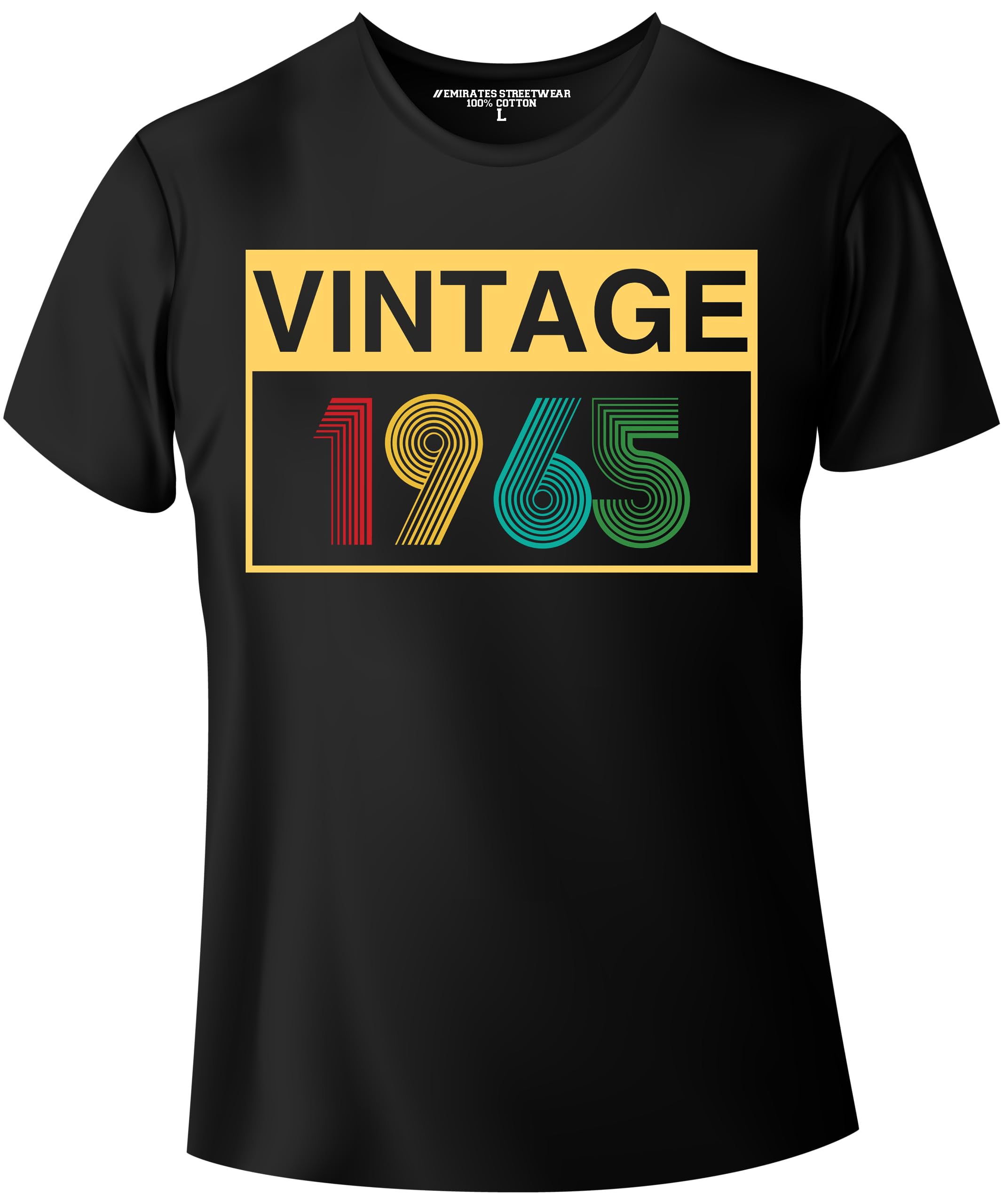 Emirates StreetwearVintage 1965, Birthday T-Shirt for Men or Women, Unisex Tee, D-016