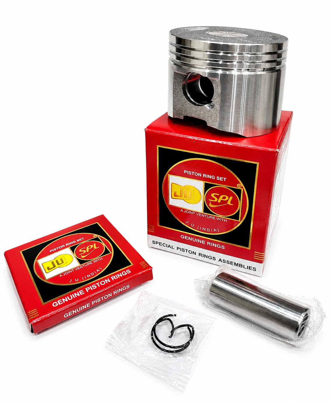 Piston Assembly Kit for Bajaj Discover 125cc | 57.00mm Diameter | OEM Ring | Plain Surface (57.00mm - STD)-image-25