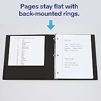 Vista 6 de Avery – Mini folder duradero para páginas de 5.5 x 8.5 pulgadas, anillo redondo de 1 pulgada, color negro, 1 folder (27257)