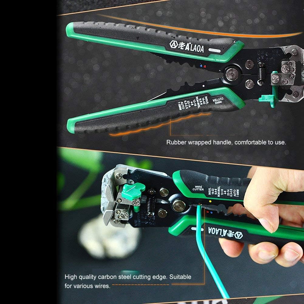 Wire Stripper Tool,Wire Stripper Automatic Wire cutter elf Adjusting from 8 AWG to 26 AWG with Springs Professional Eiectrical Cable Stripping Tools (2pcs replacements springs)