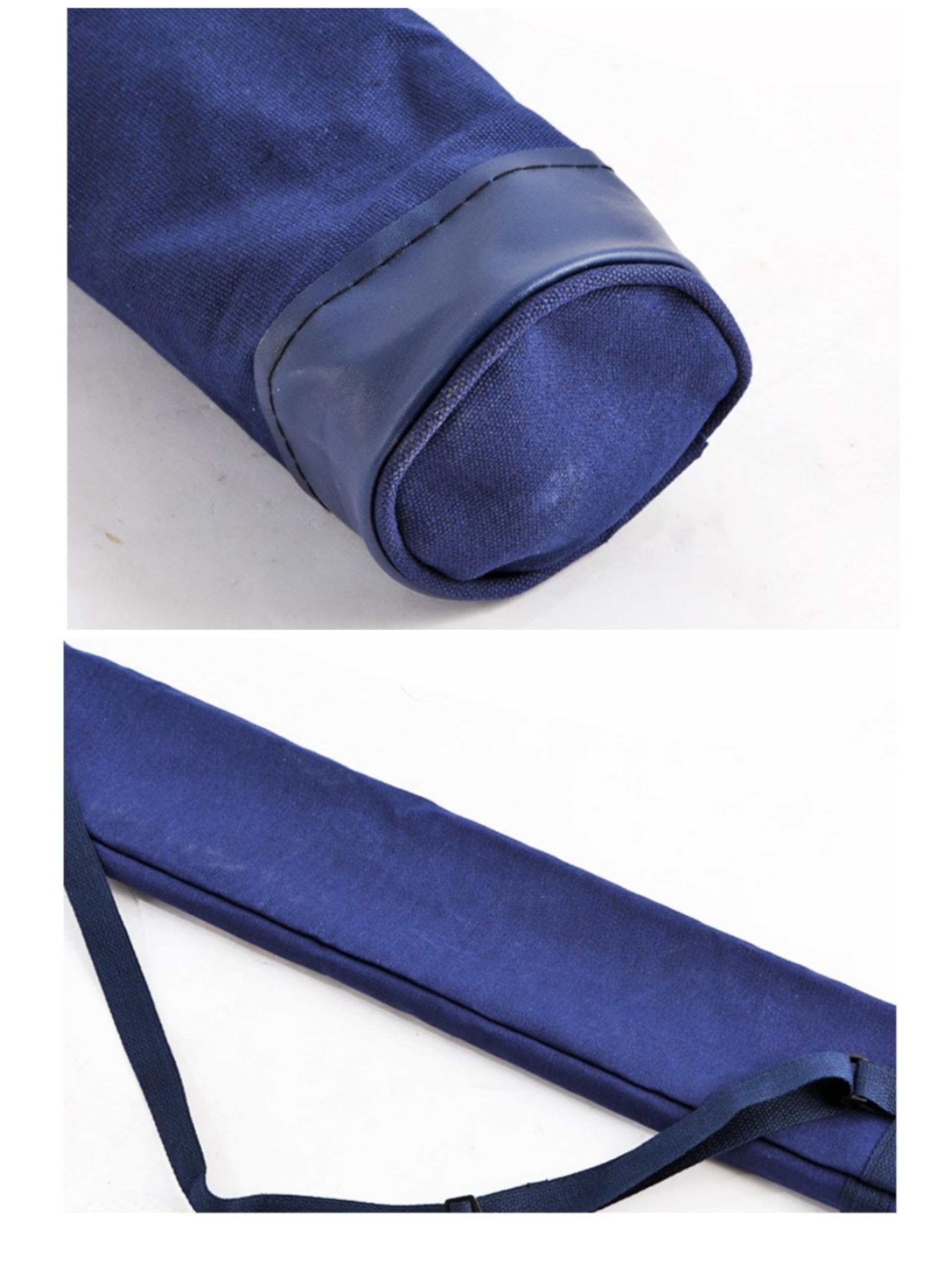 Bolsa de Pesca de Lona 1.3m Azul Correa Ajustable Alta Capacidad Portátil