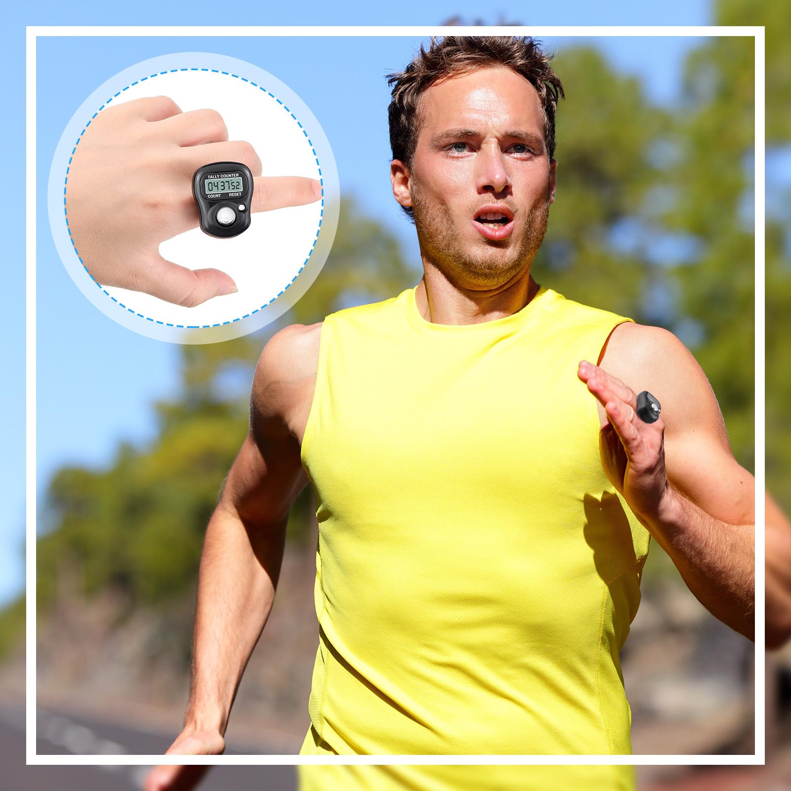 Equsion 30 Pack Finger Stopwatches Timer Sport Stopwatches Compact Digital Finger Watch Bulk, Clear Display, Silent, Ring Type Count Down Timer for Coaches Adults Kids Running Swimming Training - Image 6