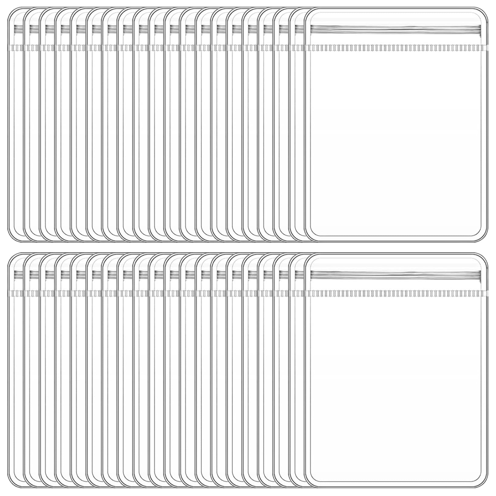Xoeryoy 100PCS Clear Jewelry Bags, 3.15x4.72 inch PVC Tiny Bags, Self-Sealing Jewelry Pouch for Earrings Bracelets Rings