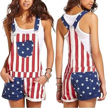 パンツ AmeriVINTAGE BILLIE OVERLAP ROMPERS Amazon.com: QWENTMTNTY Overall Rompers for Women American