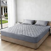 Shatex Queen Size Mattress Pad - Breathable Quilted Mattress Topper Protector with 8-16 Inches Deep Pocket, Machine Washable 60x80inch,Grey