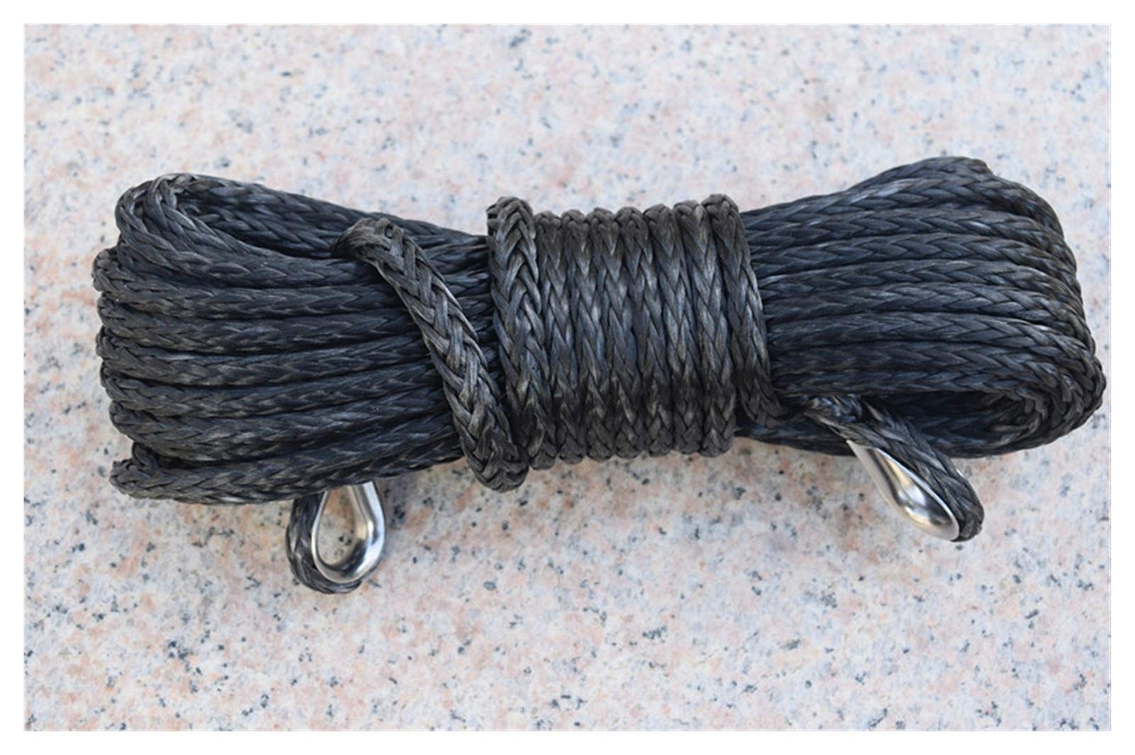 Winch Rope, 6mm ATV Winch Rope Extension for ATV/UTV Recovery(Nero)