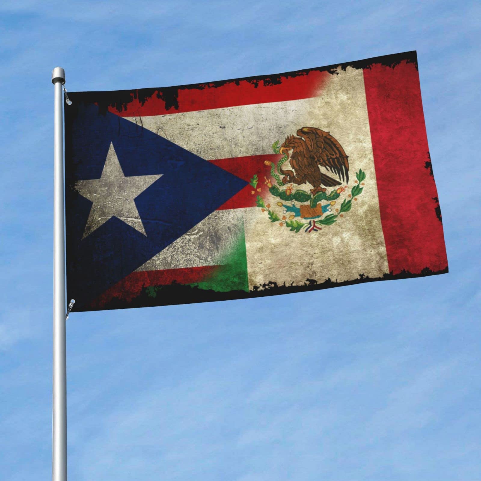 Drapeau Mexicain 90x150cm - Polyester Résistant Intérieur/Extérieur