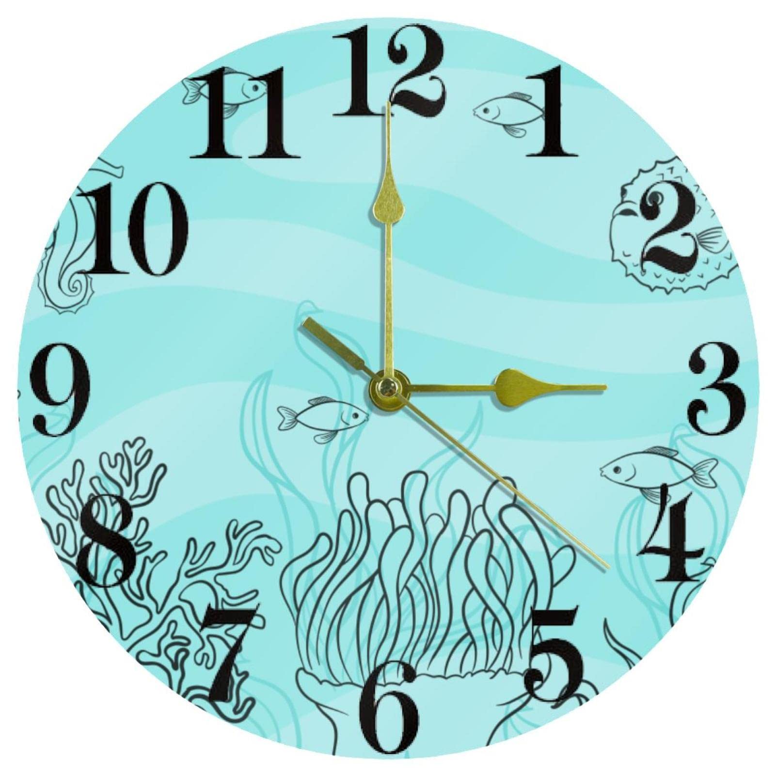 Horloge murale ronde colorée au design poétique pour embellir votre cocon familial avec douceur