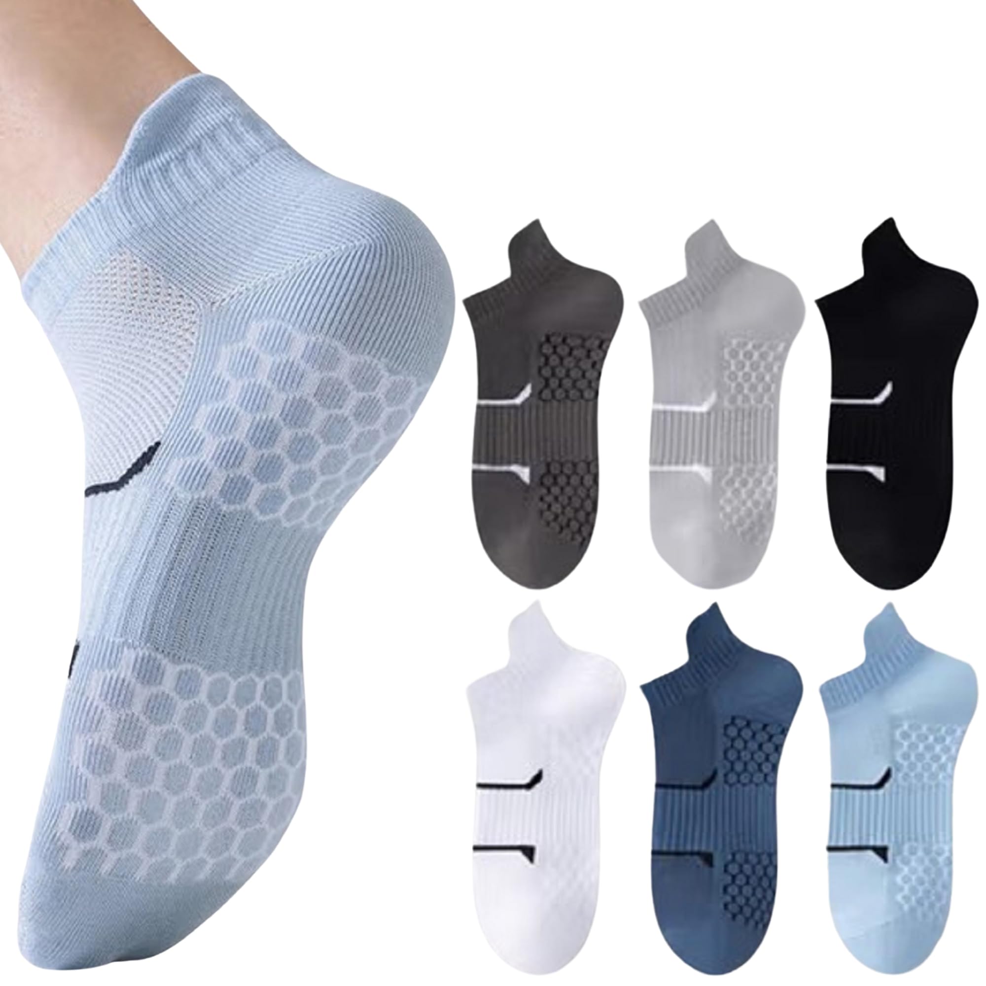 Ankle Length Socks For Men And Women Free Size Pack of 6 | Made With Cotton Breathable, Anti Odour & Moisture Absorbent Combed cotton unisex Cute Multicolor design (Multi Color)