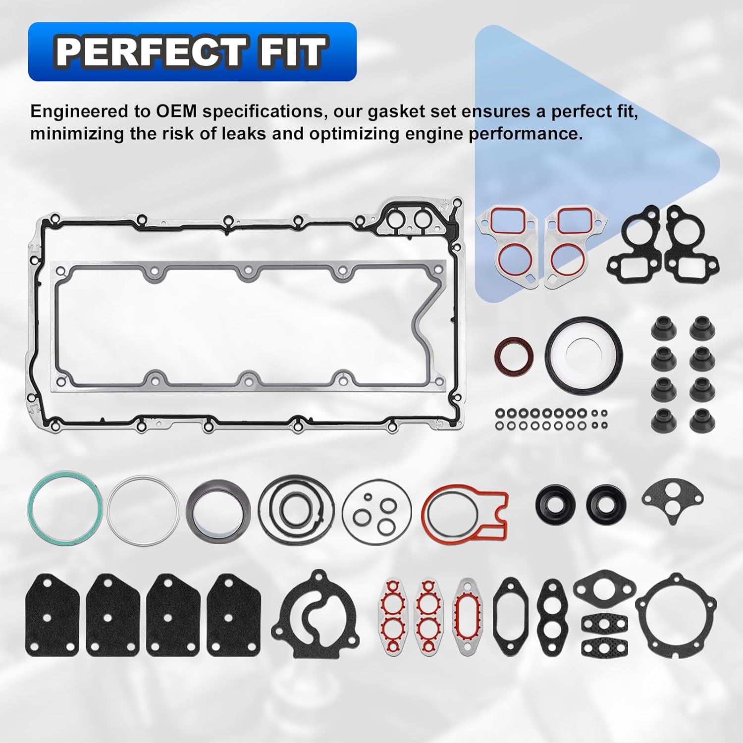 5.3 4.8 MLS Full Cylinder Head Engine Gasket Kit Compatible with 2002-2011 Chevy Silverado Tahoe Avalanche Express Suburban, GMC Sierra Savana Yukon, Buick Escalade 4.8L 5.3L V8