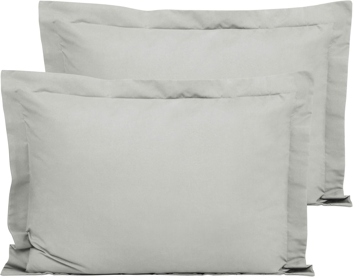 FLXXIE 2 Pack 100 Brushed Microfiber 1800 Oxford Pillowcases, Stain