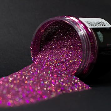 Pinkalicious Metal Flake Prismatic Automotive Flake Solvent & Heat Resistant, UV Safe Ideal for Custom Paint, Crafts, Resin & More