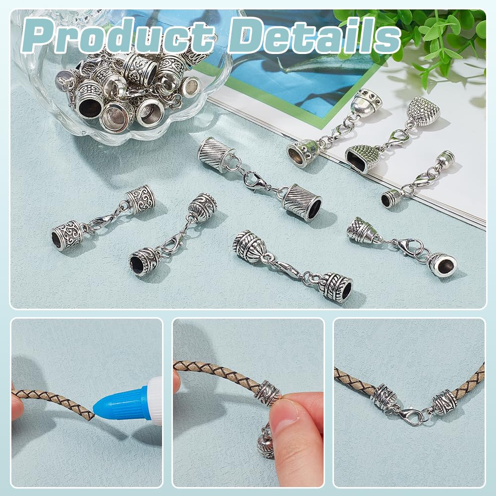 Cappucci Terminali In Argento Per Cordini Da Gioielli - Set Da 20 Pezzi, Diametro 4 Mm
