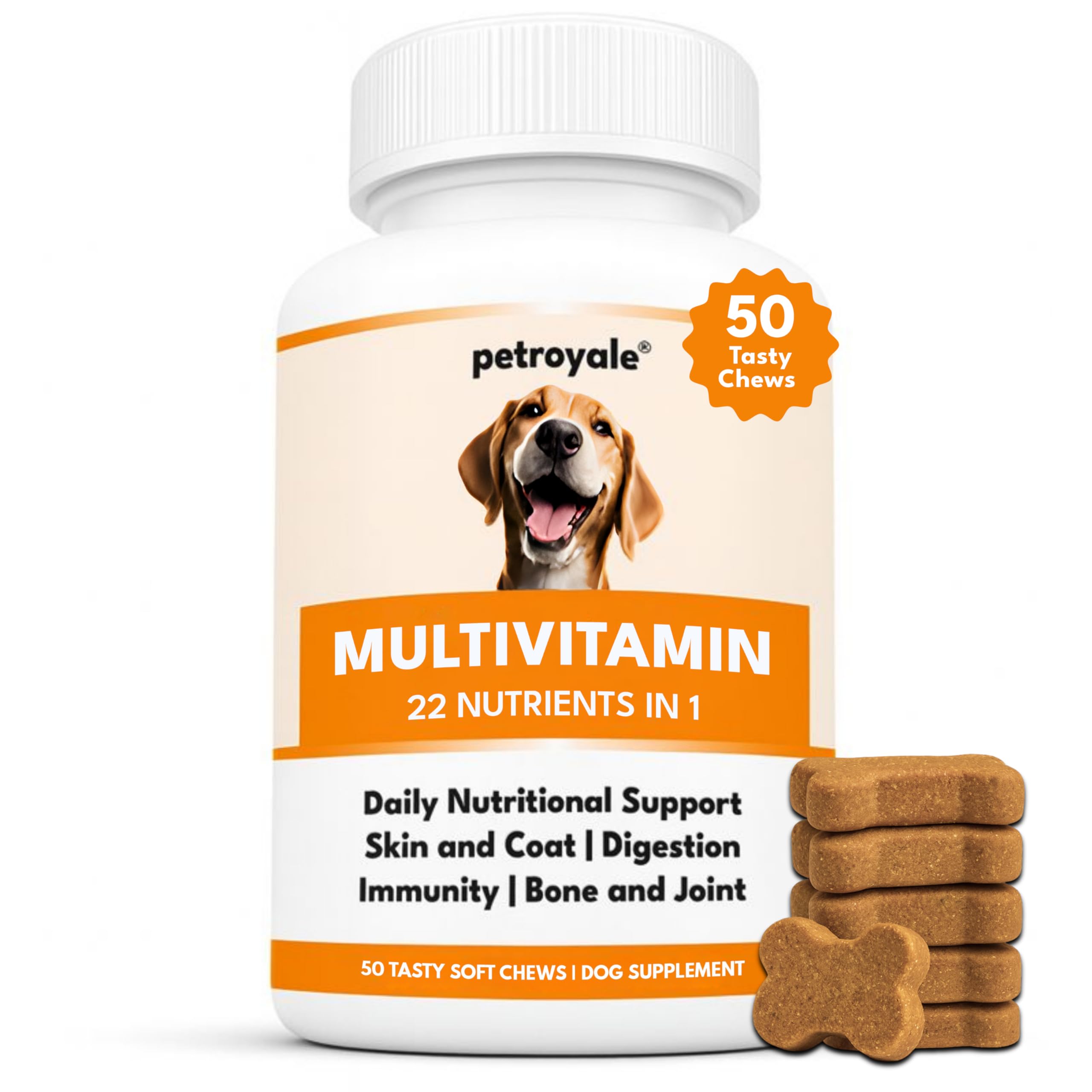 Multivitamin Chews for Dogs - Joint Support + Digestive & Probiotics - Dog Multivitamins Chewable - Puppy & Senior Dog Vitamins - Daily Dog Multivitamin and Supplements (1 Pack) — image 1