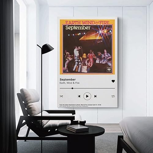 Miniatura 3 de MALOOS Póster de lienzo con diseño de Tierra, viento y fuego de septiembre, pintura decorativa para pared, sala de estar, dormitorio, decoración,