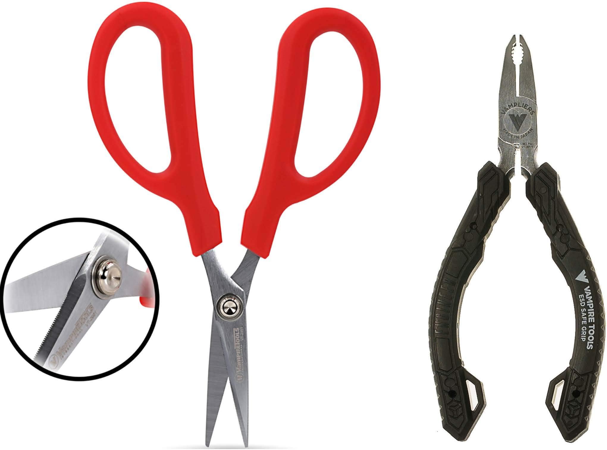 WORLD'S BEST PLIERS! VT-001-5 Mini 5" Screw Extraction Pliers for rusted, stripped, damage, security, torx screws nuts and bolts + 6.25" High Tech Aramid-Fiber Optic-Kevlar Shears