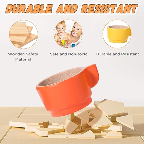 Miniatura 3 de GAGAKU Juego de platos de madera para niños, platos de juego para la cocina de los niños, juego de platos de madera para niños pequeños, accesorios