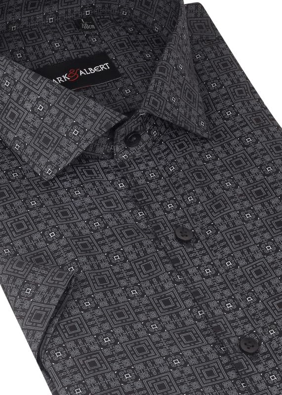 Image of MARK & ALBERT Mens Half Sleeves Printed Shirt