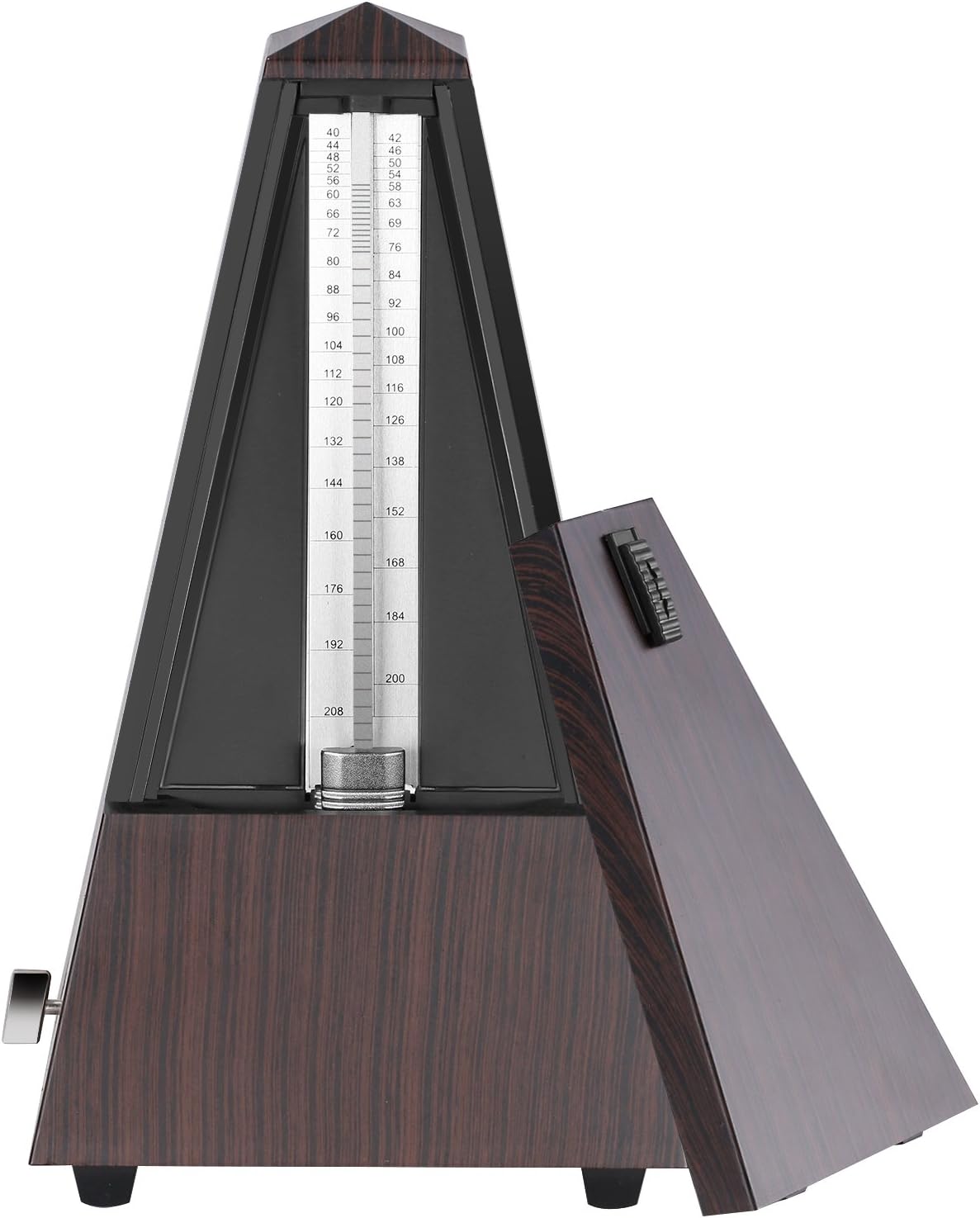 Neewer Square Wind up Mechanical Metronome with Accurate Timing and Tempo for Piano Guitar Bass Drum Violin and Other Musical Instruments, Ideal for Music Lovers, Beginners or Musicians (Claret-Red)