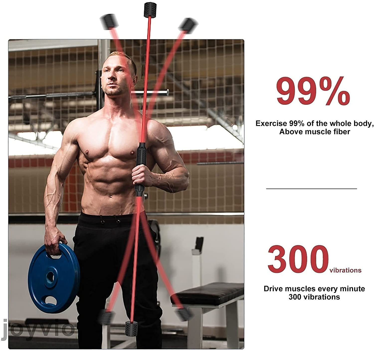 LSDRALOBPOI Fitness Schwingstab Vibrierende Fitness-Stange  Multifunktionaler Trainingsstab Fitnessübung Elastischer Vibrationsstab  Zittern Yoga 
