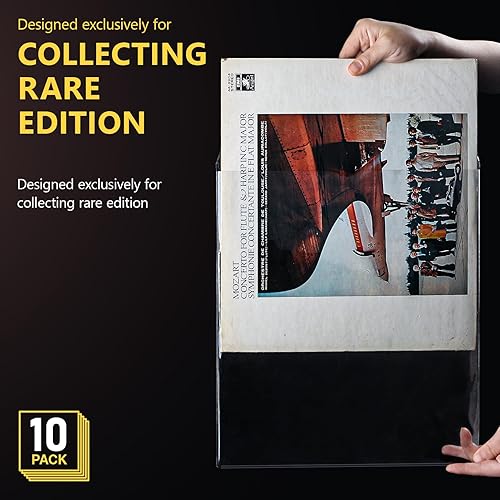 Miniatura 10 de Fundas de papel de estraza para discos de vinilo, 10 unidades, fundas de papel kraft para discos de vinilo LP, fundas de cartón con agujero central,